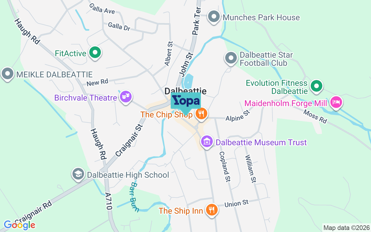 Map showing the location of DG5 4AD