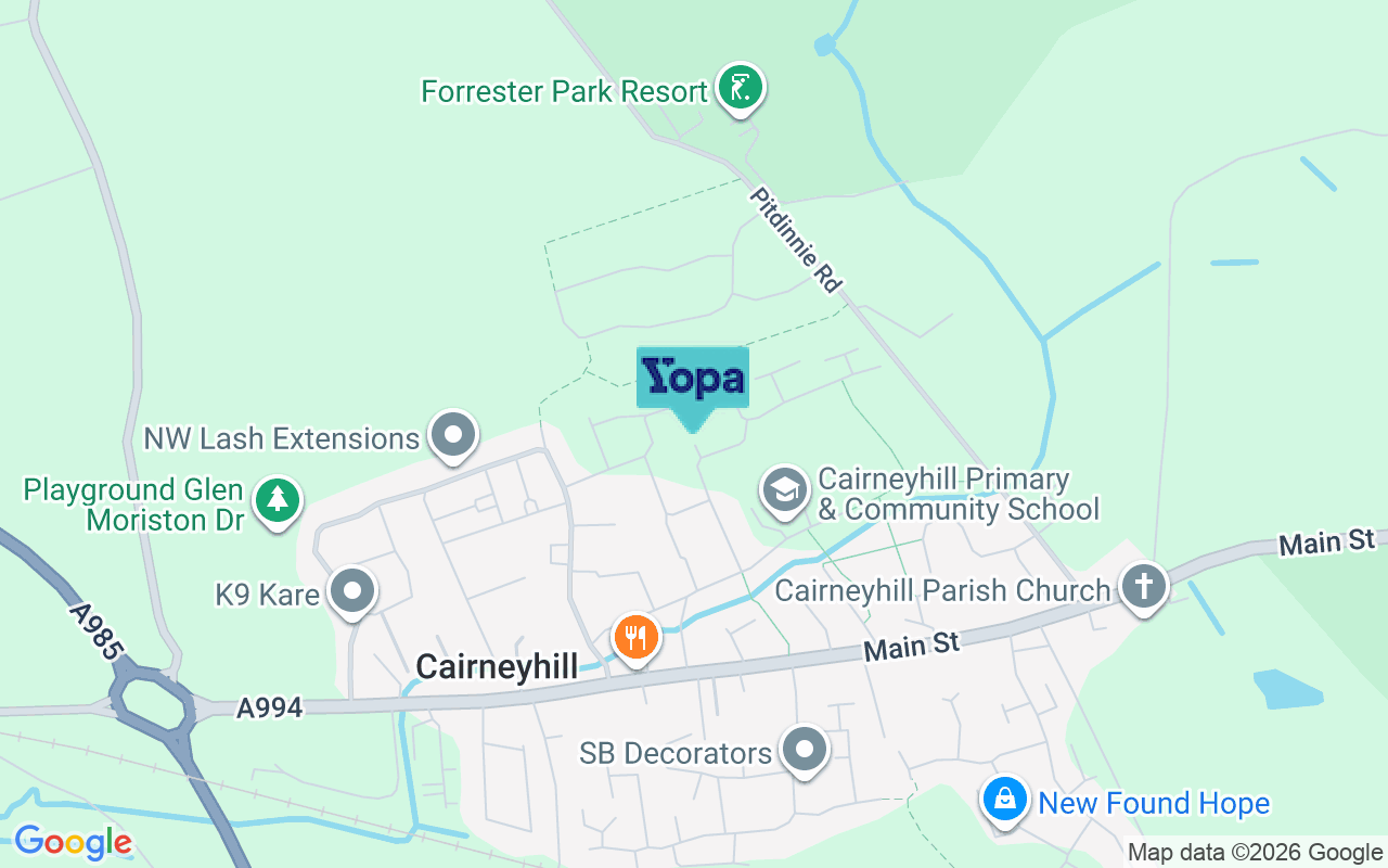 Map showing the location of KY12 8XN