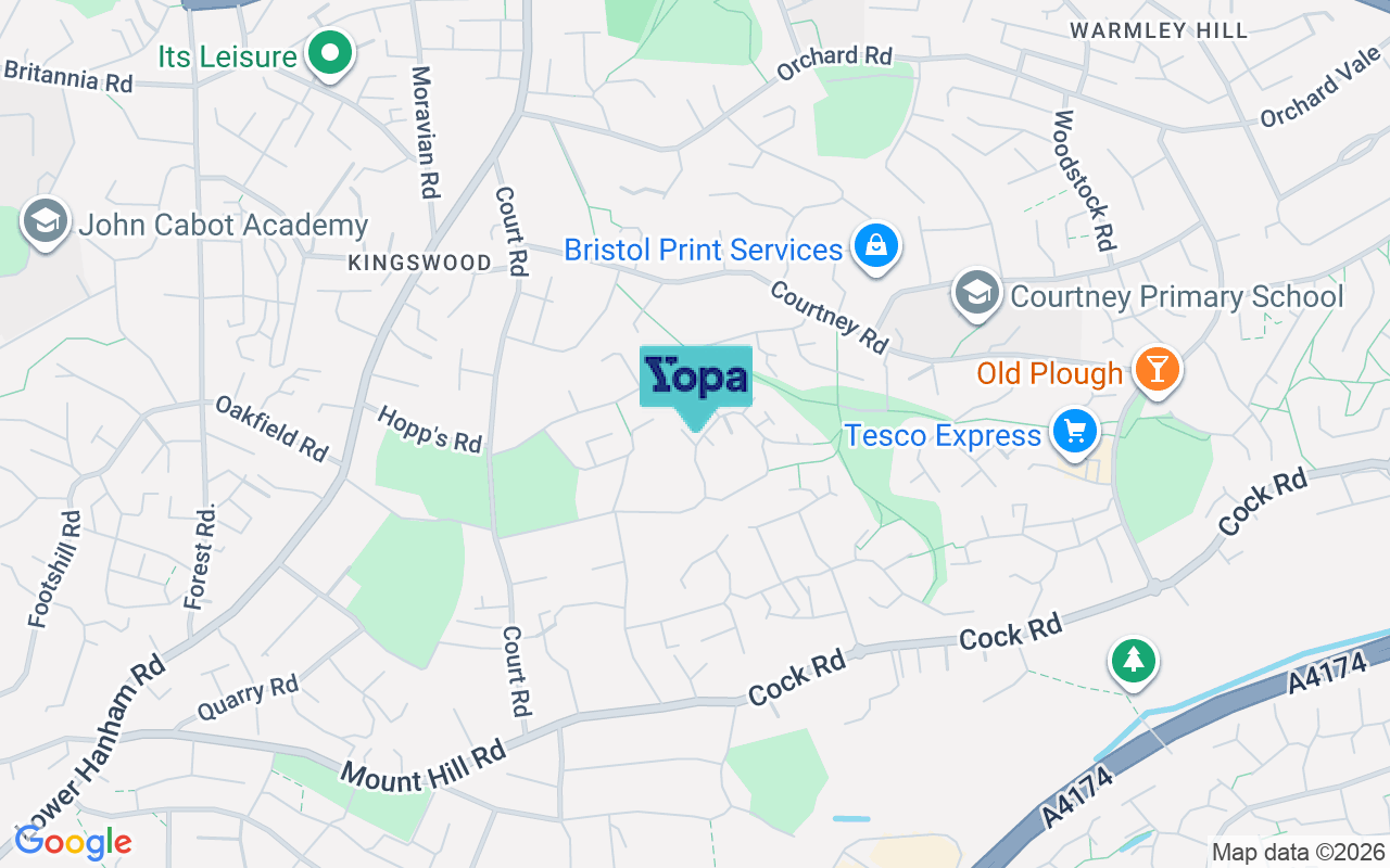 Map showing the location of BS15 9WS