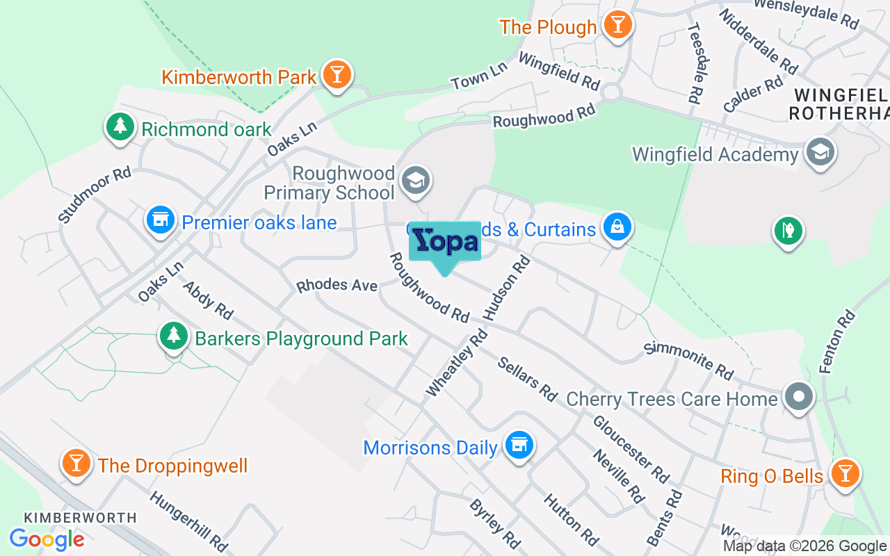 Map showing the location of S61 3EY