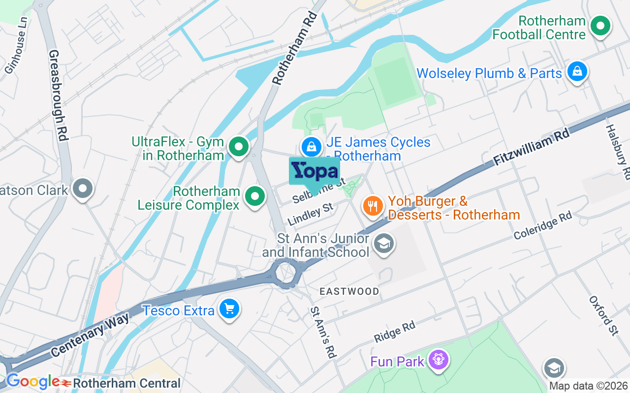 Map showing the location of S65 1RP
