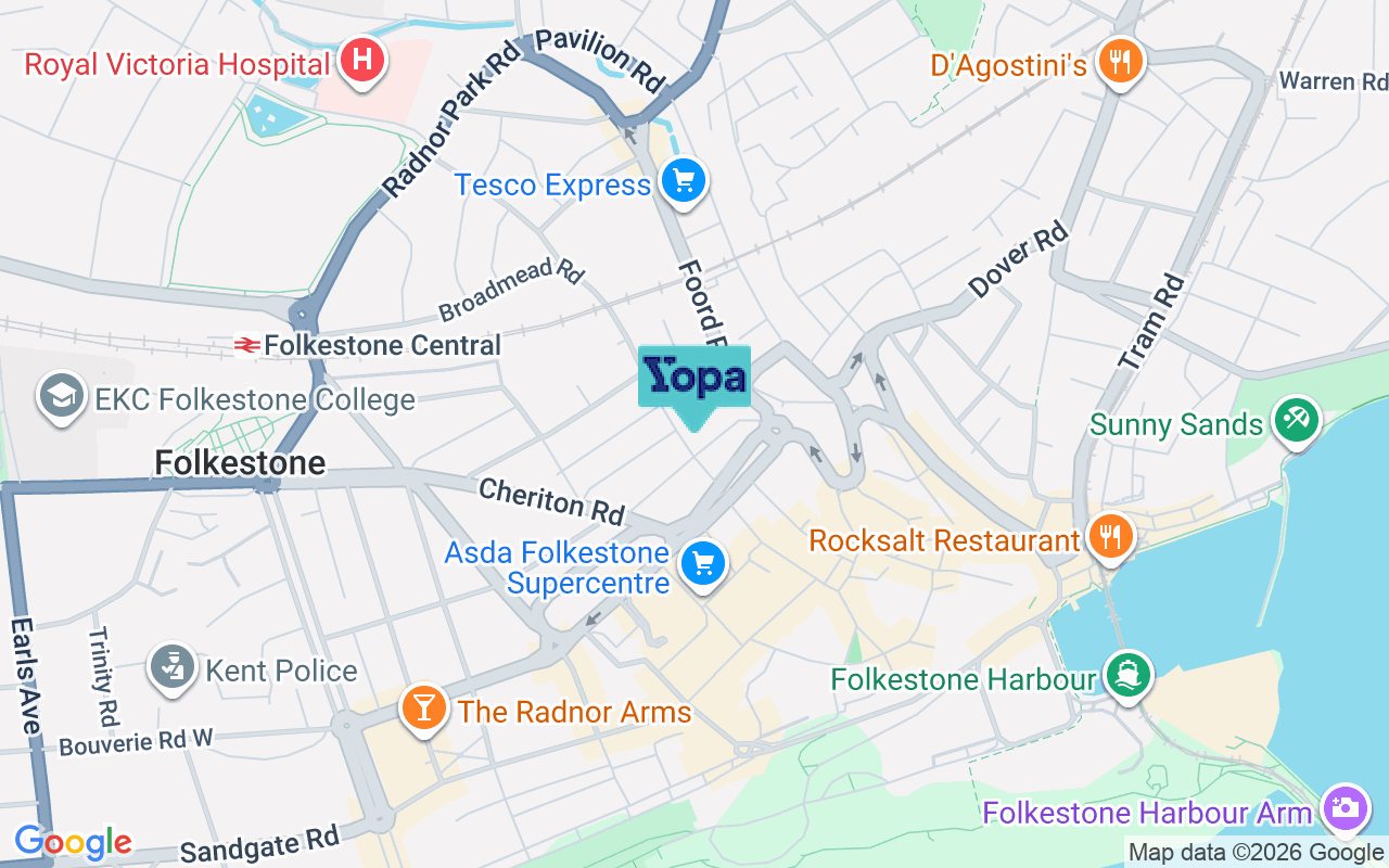 Map showing the location of CT20 1EG