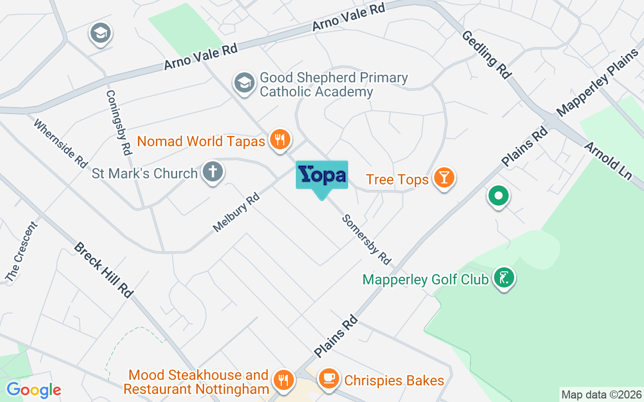 Map showing the location of NG3 5QB