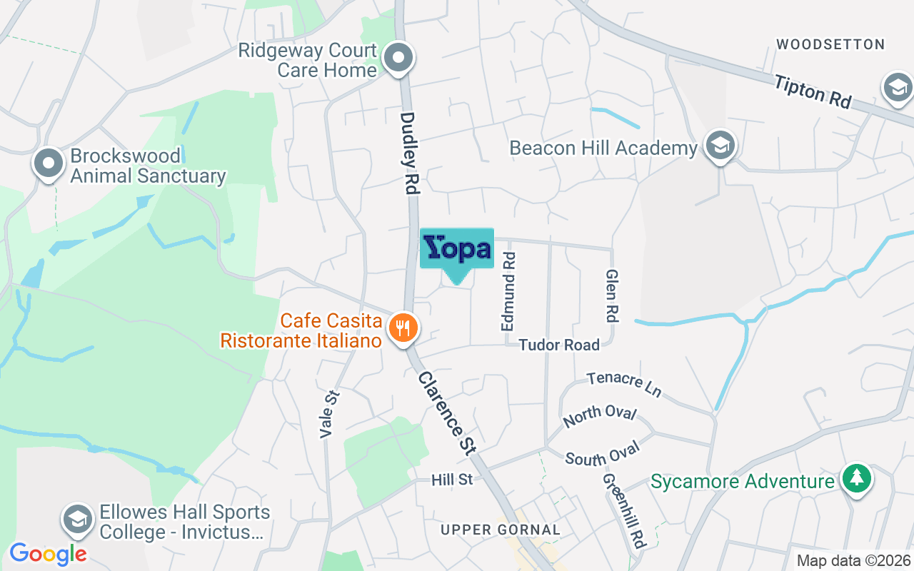 Map showing the location of DY3 1UH