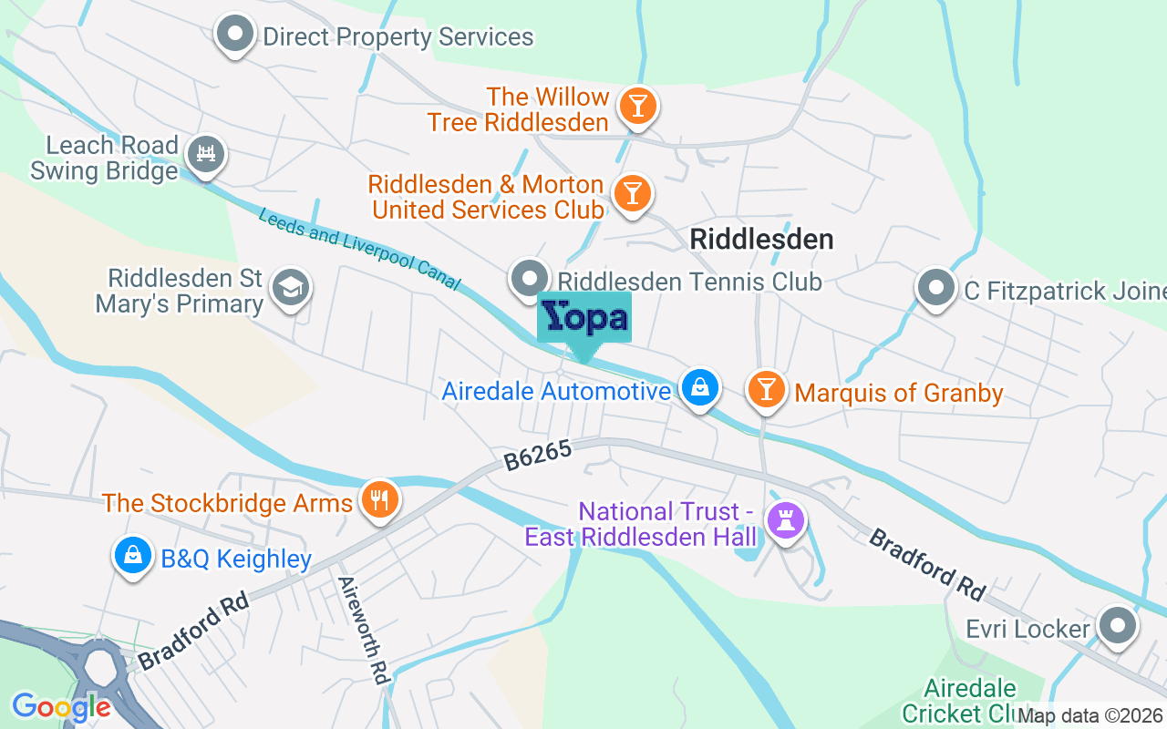 Map showing the location of BD20 5AZ