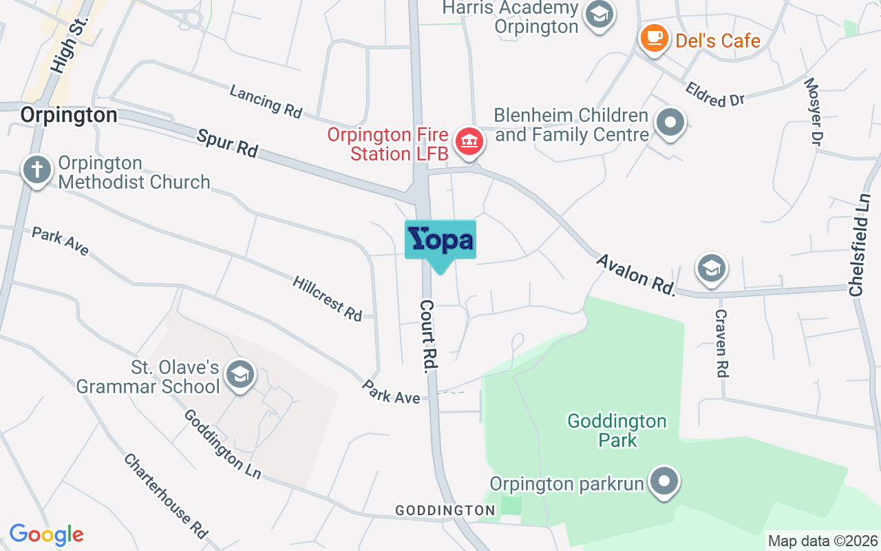 Map showing the location of BR6 9BY