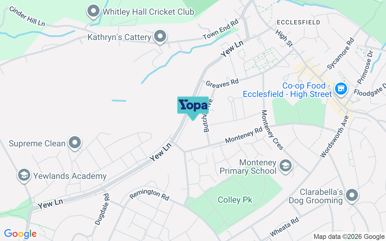 Map showing the location of S5 9AP