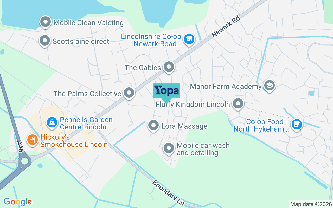 Map showing the location of LN6 9NZ