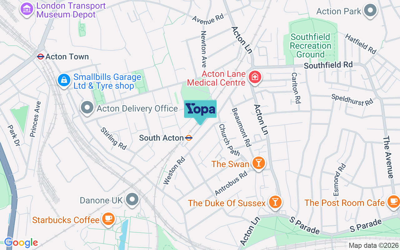 Map showing the location of W4 5BN