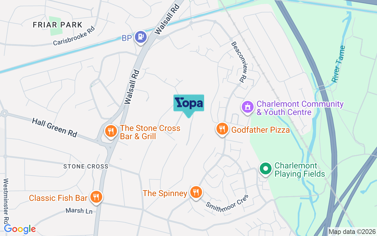 Map showing the location of B71 3BA