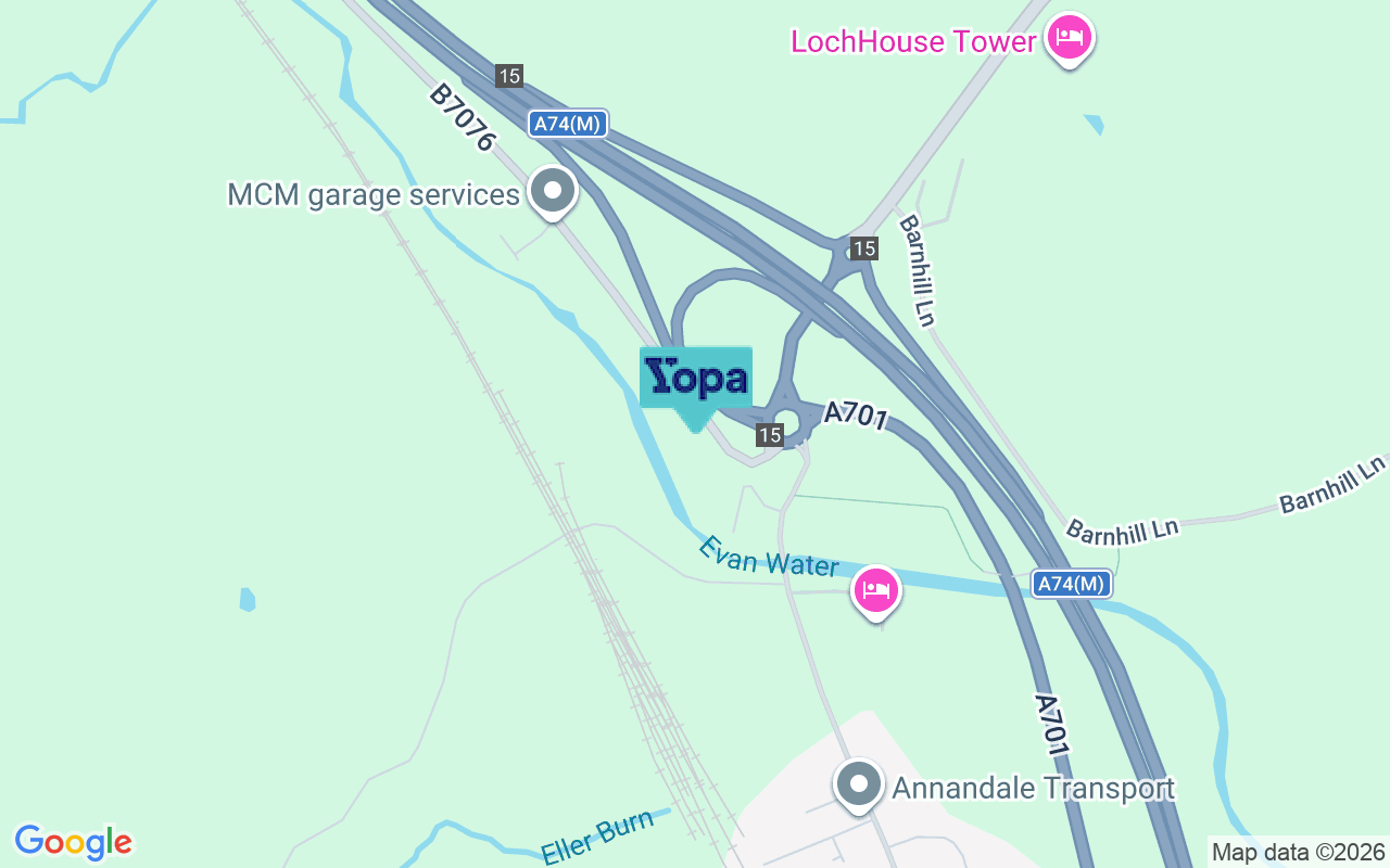 Map showing the location of DG10 9SG