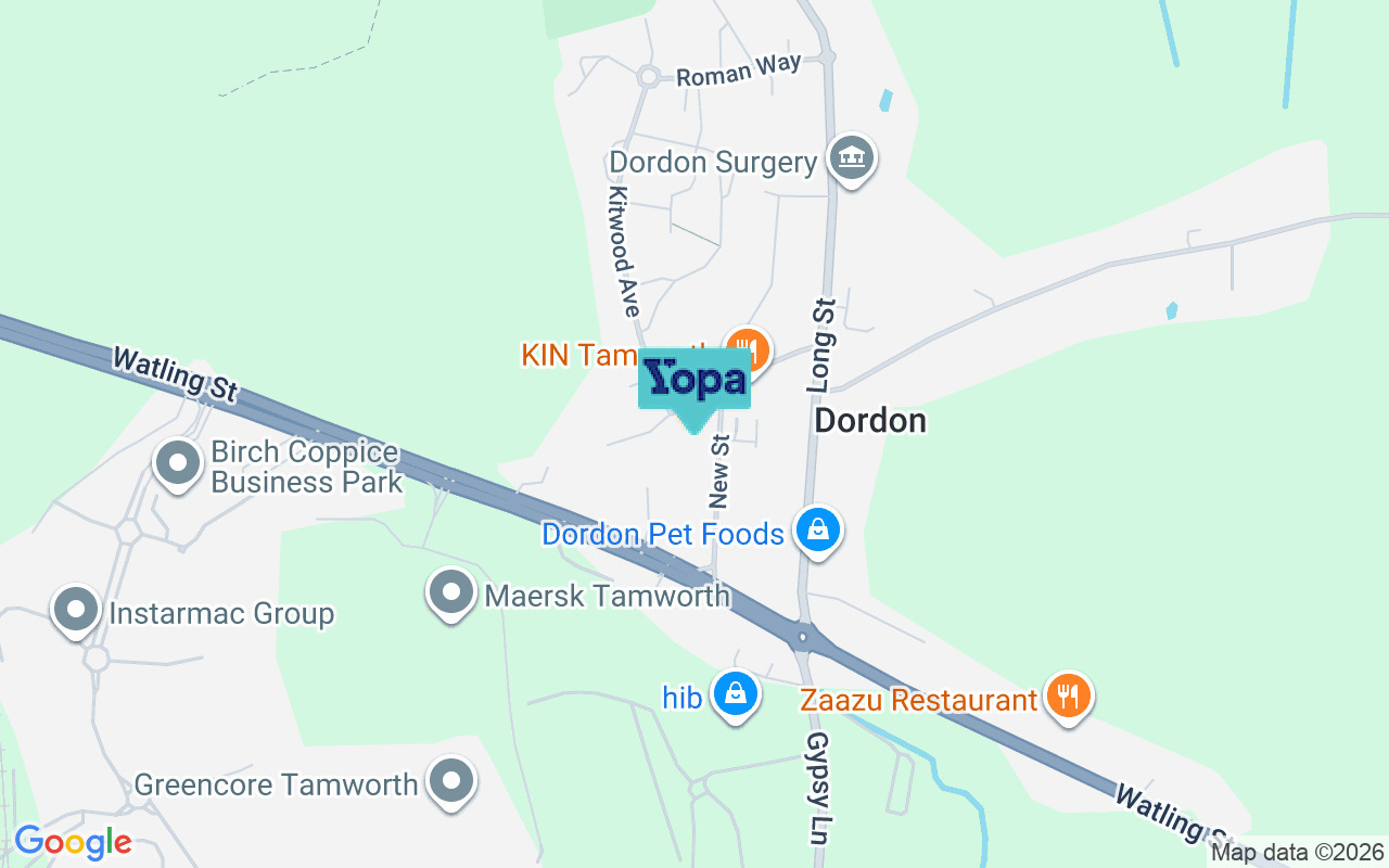 Map showing the location of B78 1TG