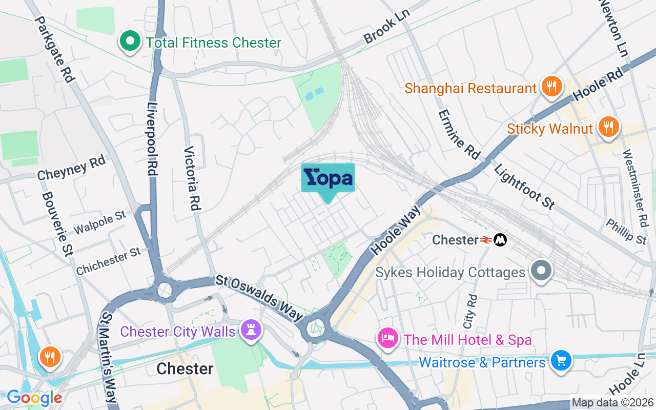 Map showing the location of CH1 3JW