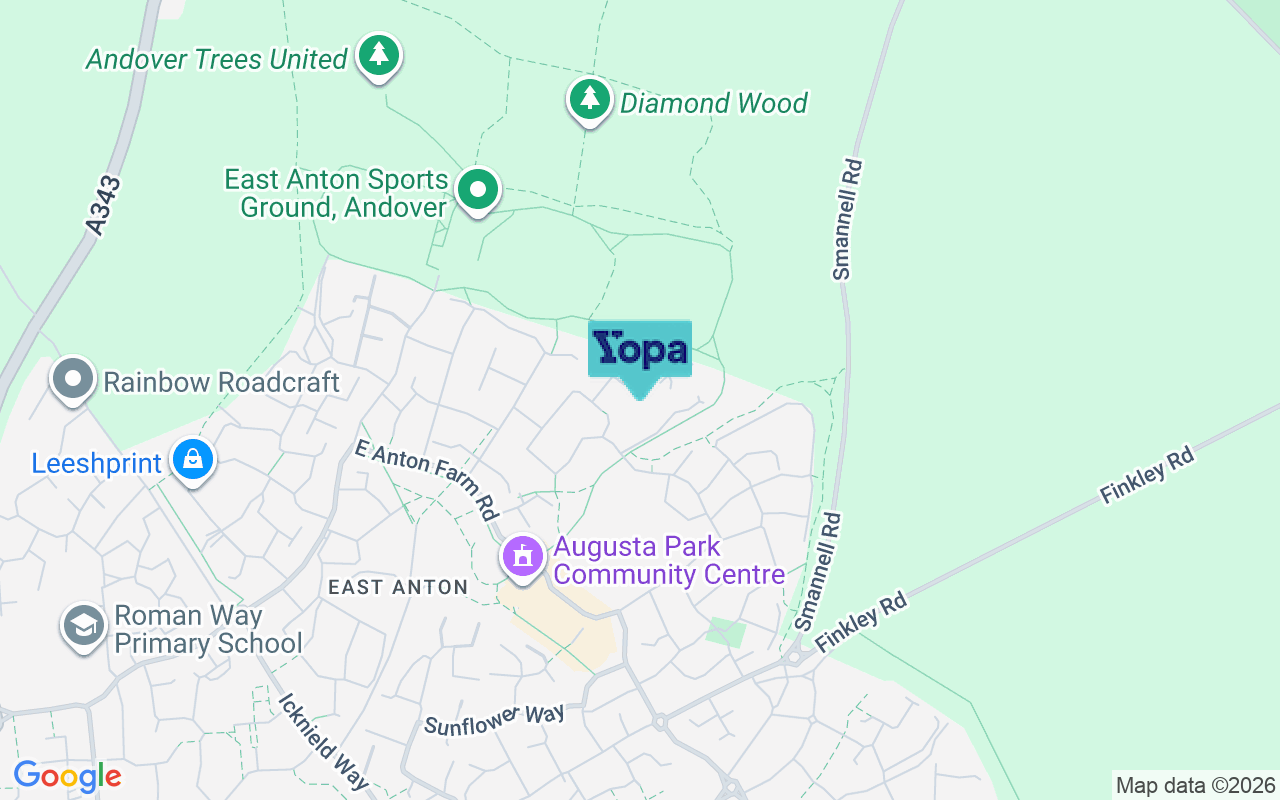Map showing the location of SP11 6YS