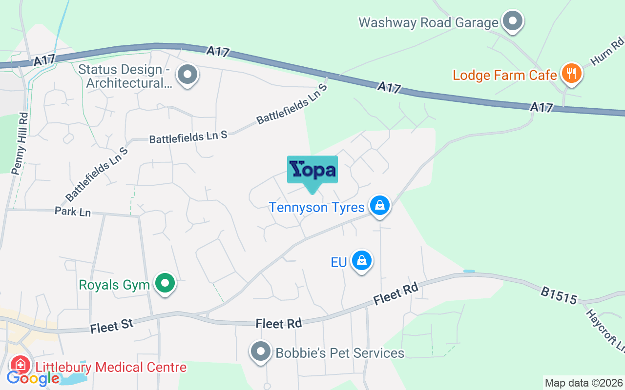 Map showing the location of PE12 7RH