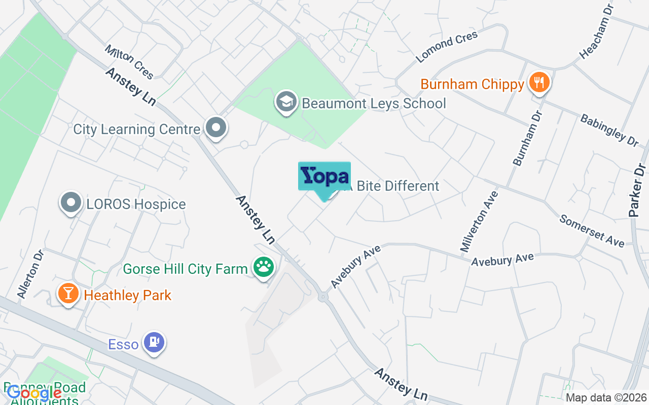 Map showing the location of LE4 0GQ