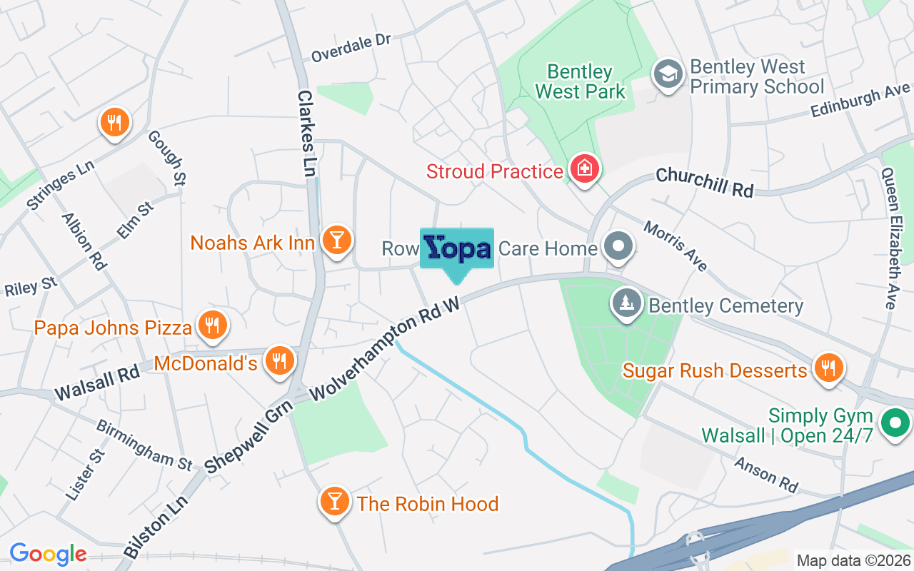 Map showing the location of WV13 2RN