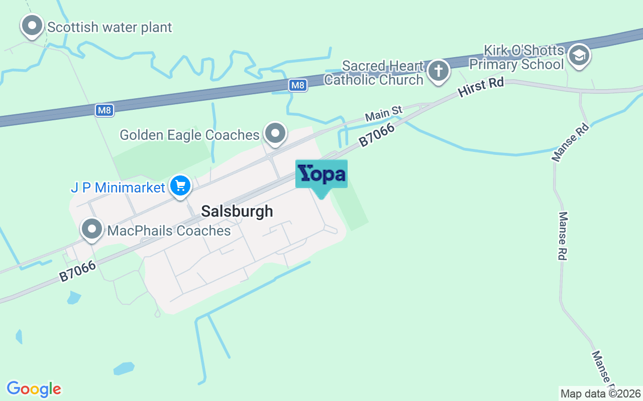 Map showing the location of ML7 4NE