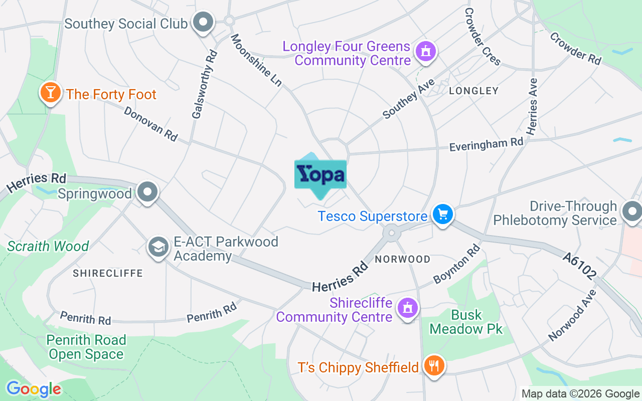 Map showing the location of S5 8RU