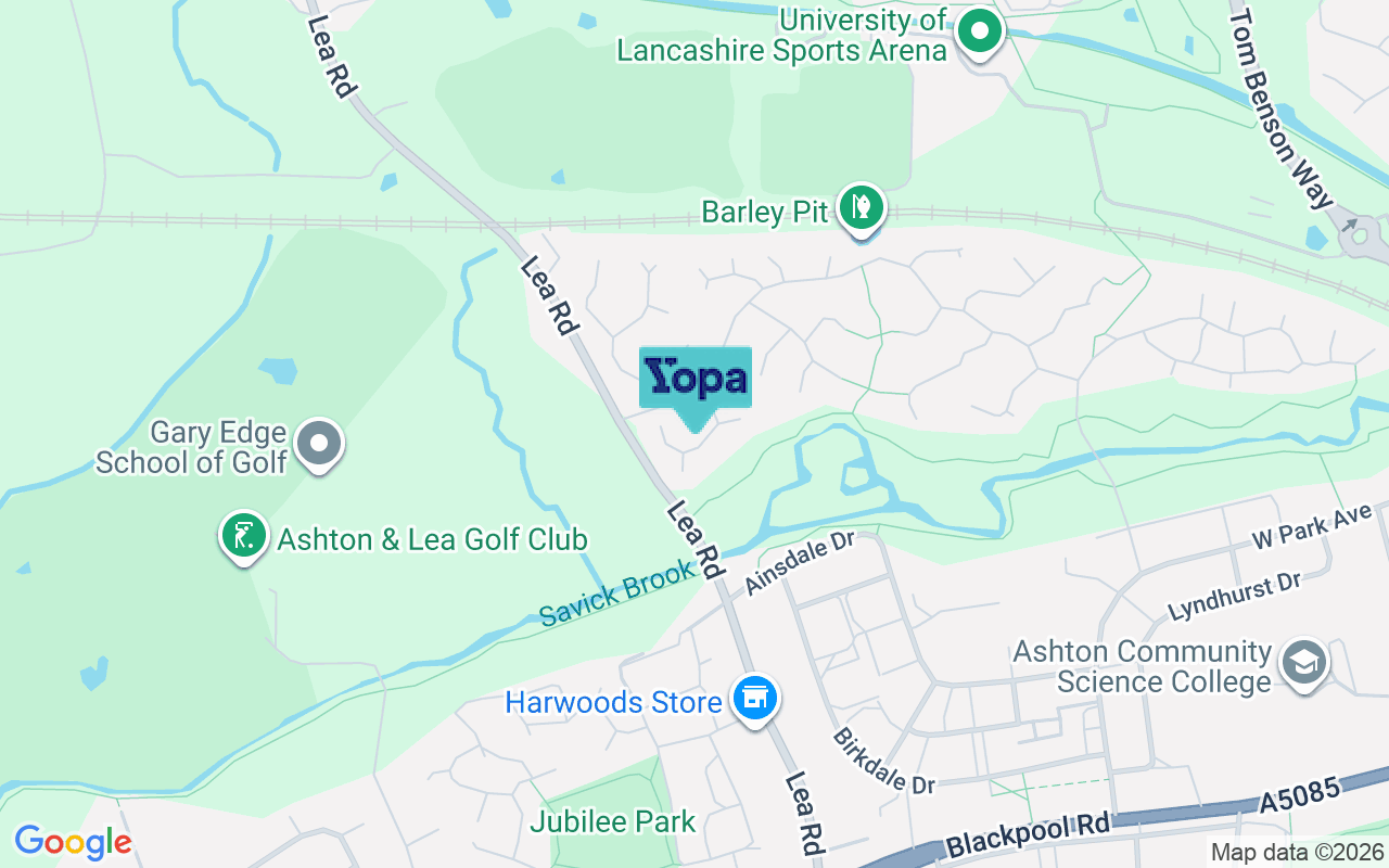 Map showing the location of PR2 1RY