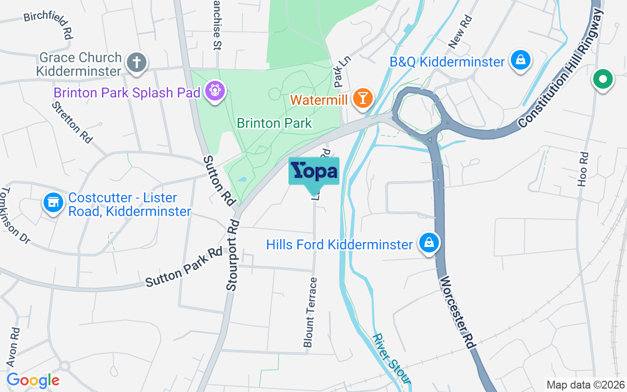 Map showing the location of DY11 7AB