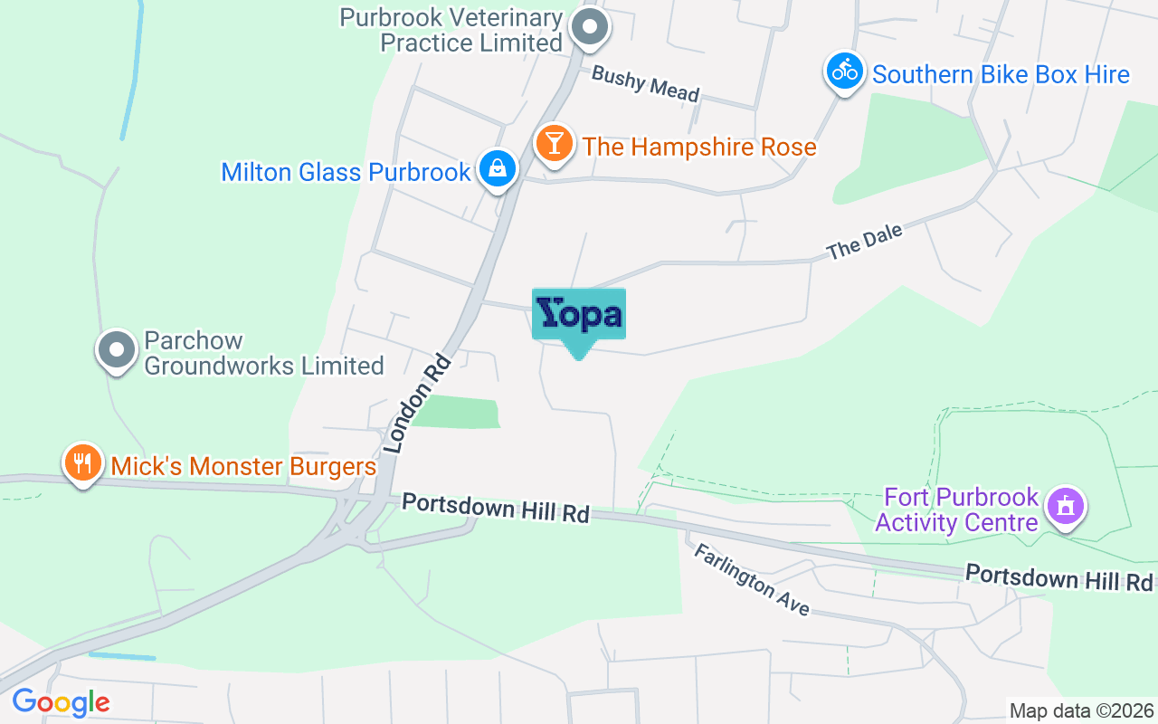 Map showing the location of PO7 5BZ