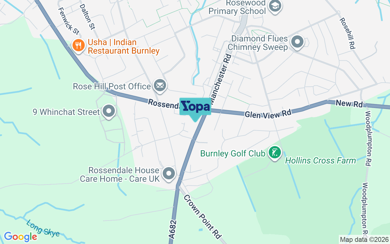 Map showing the location of BB11 5NH