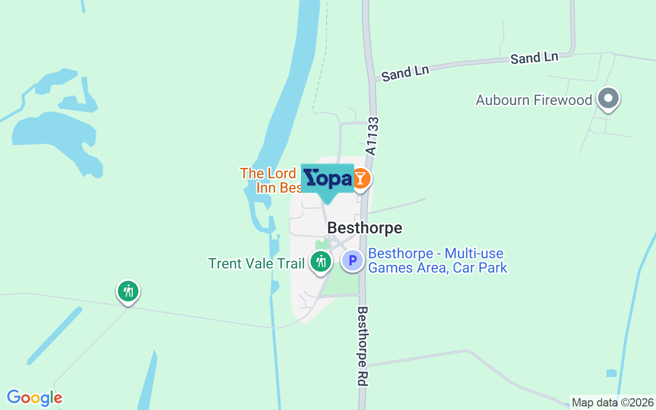 Map showing the location of NG23 7HJ