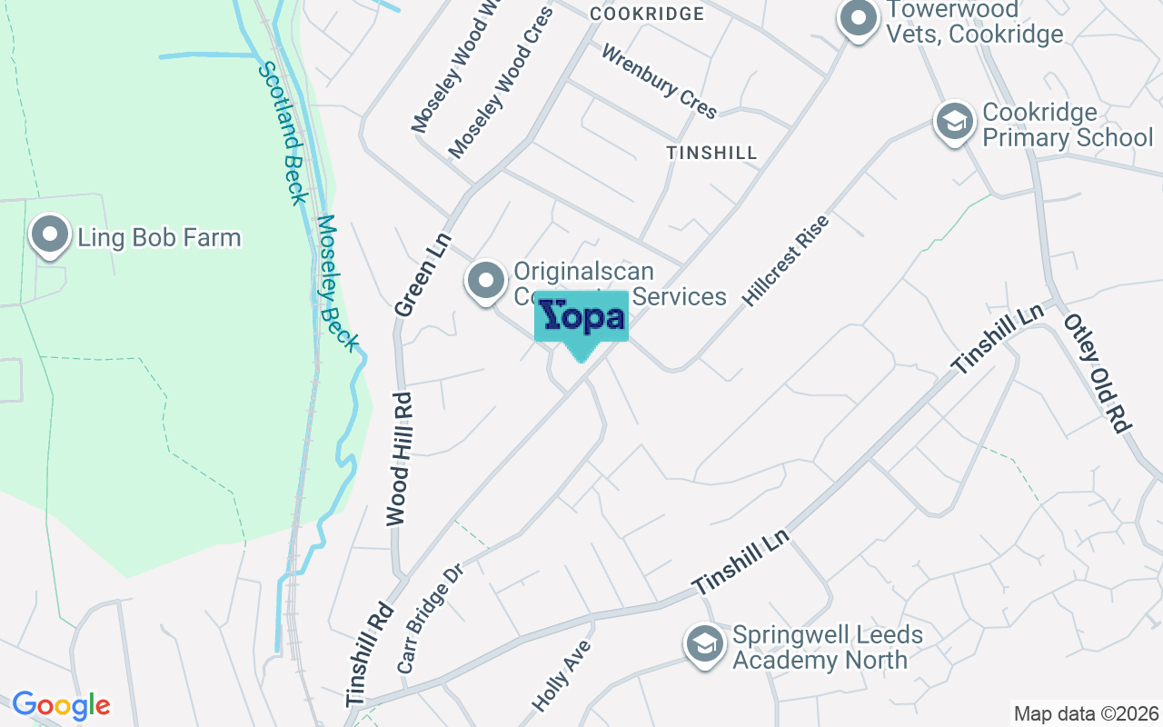 Map showing the location of LS16 7PN