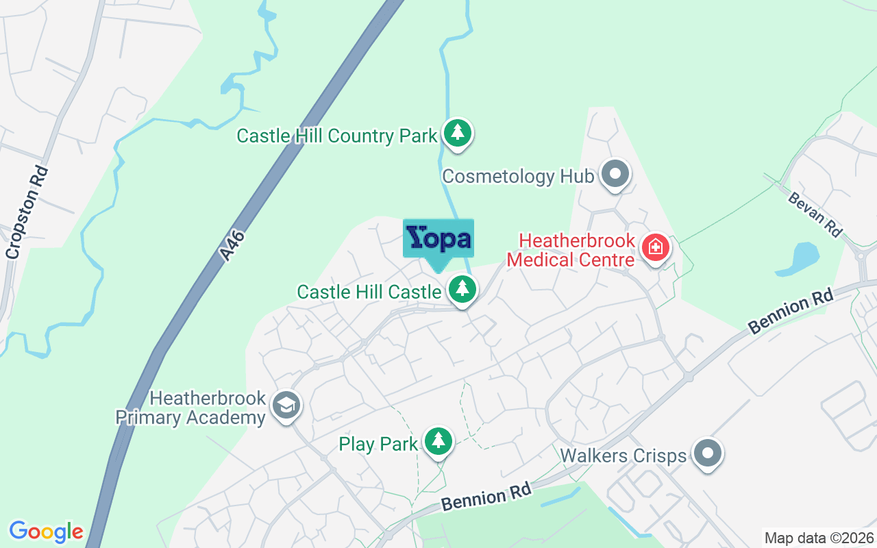 Map showing the location of LE4 1EP