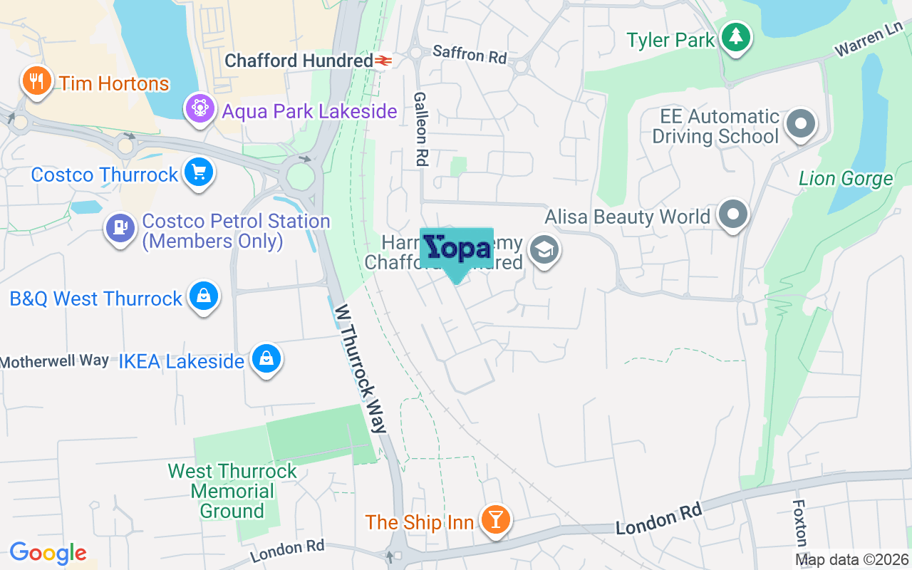 Map showing the location of RM16 6BH