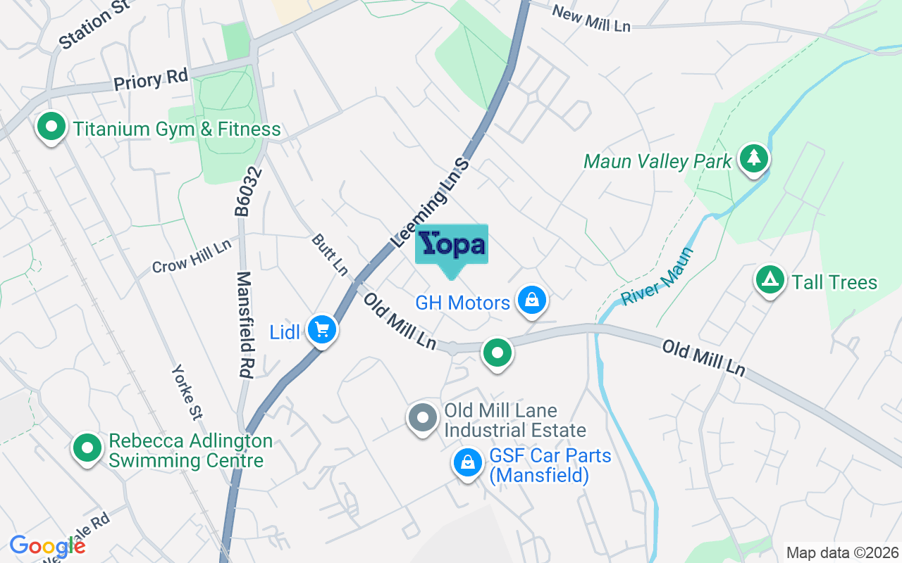 Map showing the location of NG19 9AR