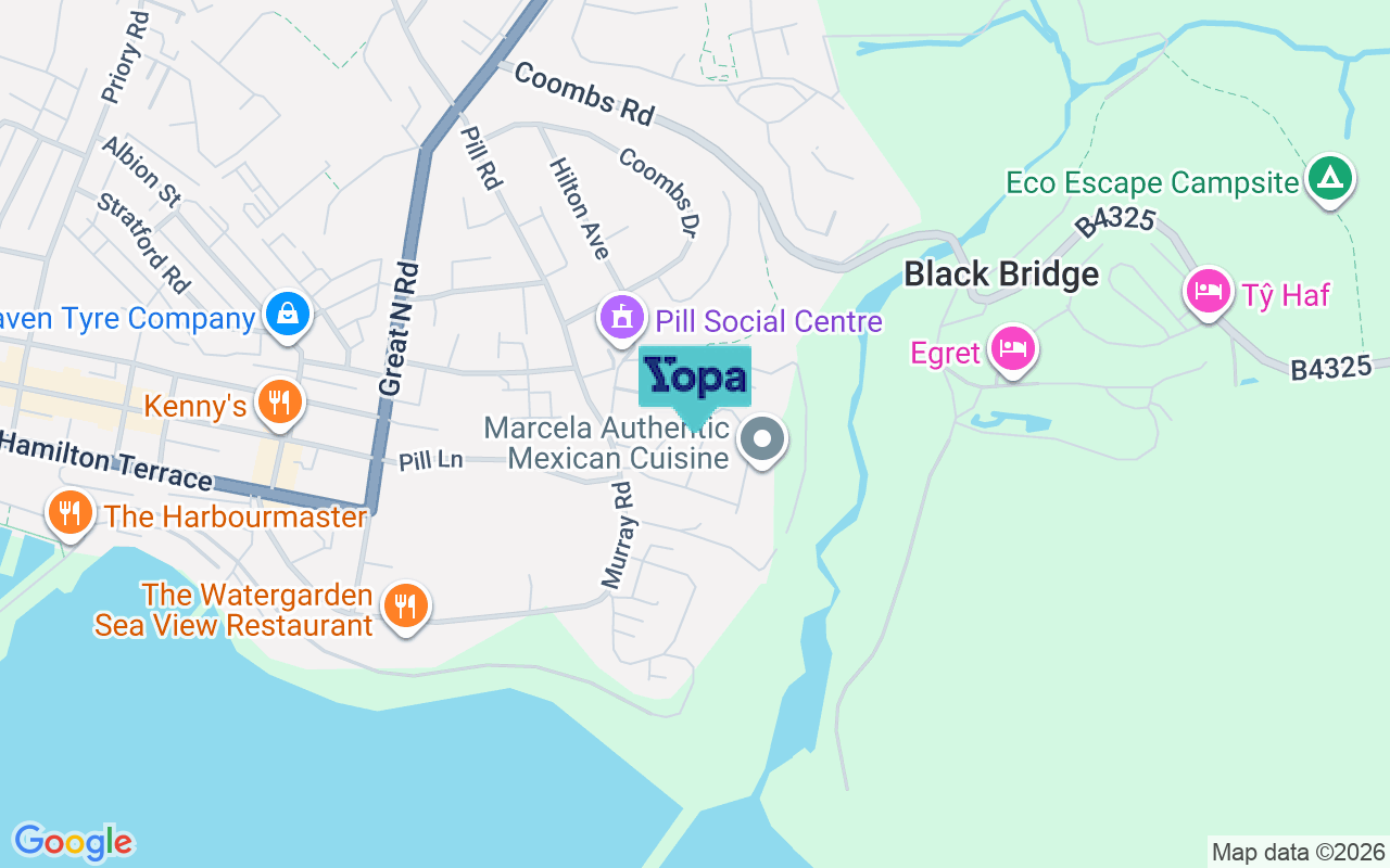 Map showing the location of SA73 2QP
