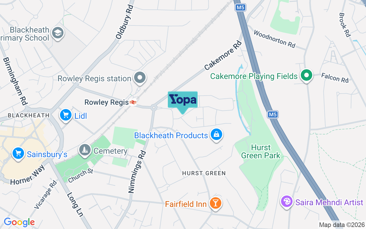 Map showing the location of B62 9JU