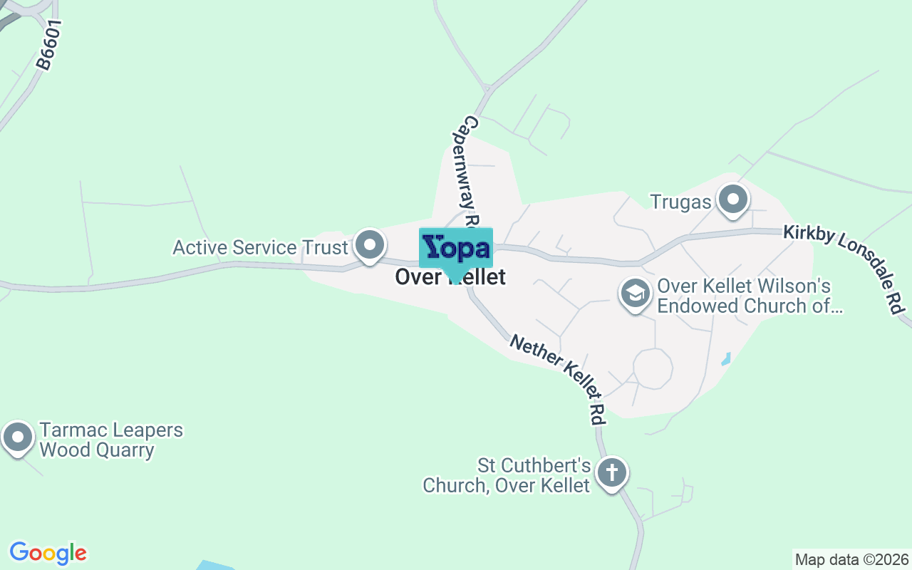 Map showing the location of LA6 1BT