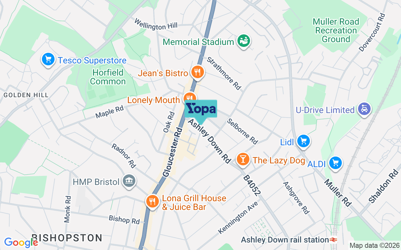 Map showing the location of BS7 9JW