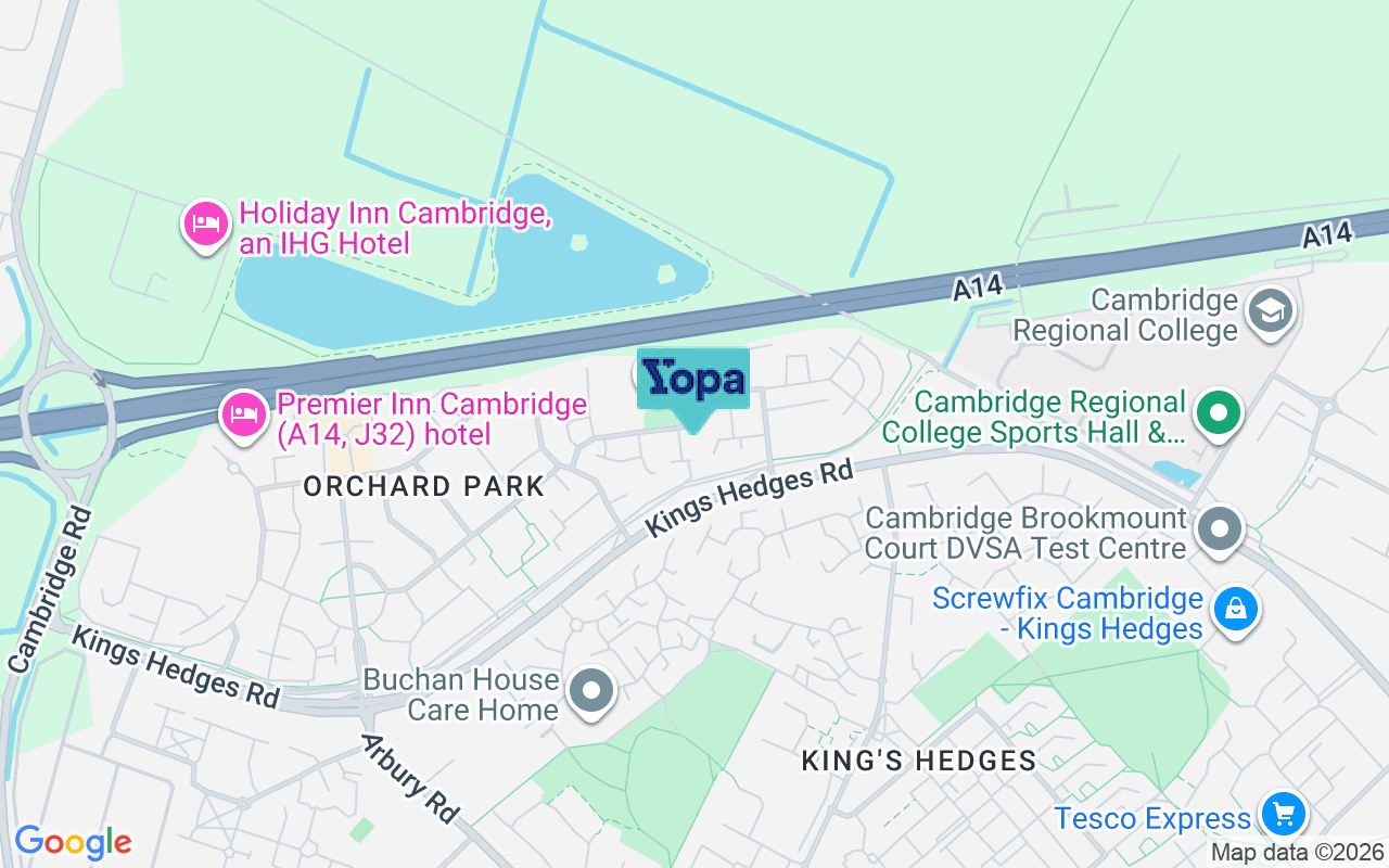 Map showing the location of CB4 2WL
