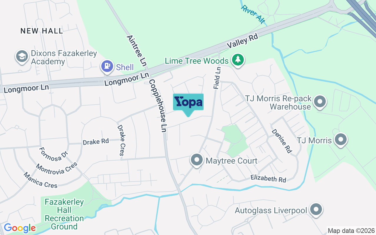 Map showing the location of L10 0AN