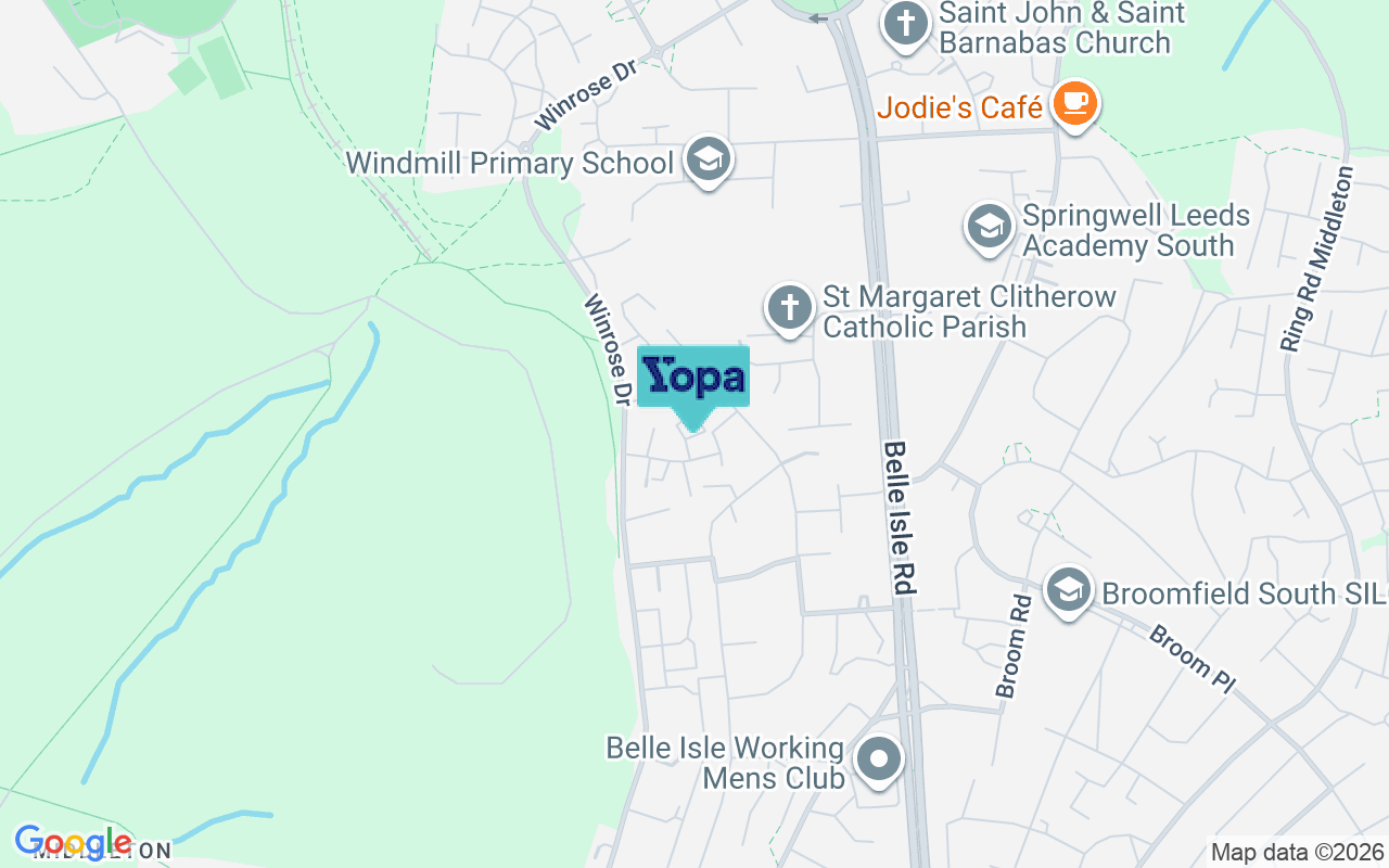 Map showing the location of LS10 3UF