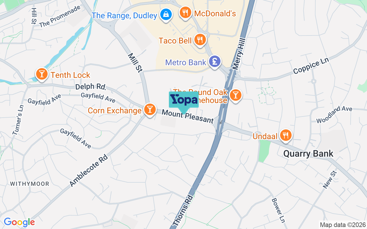 Map showing the location of DY5 2YY