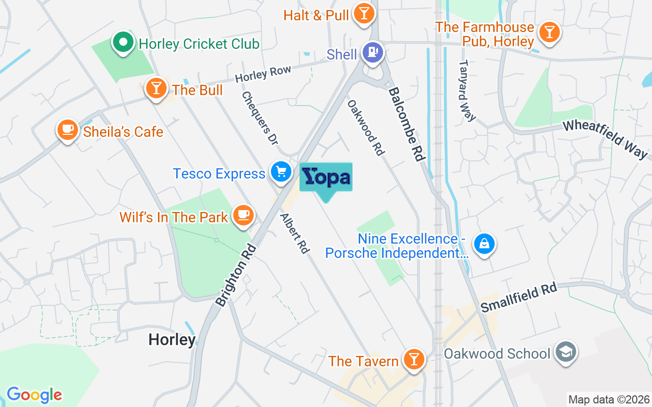 Map showing the location of RH6 7JJ