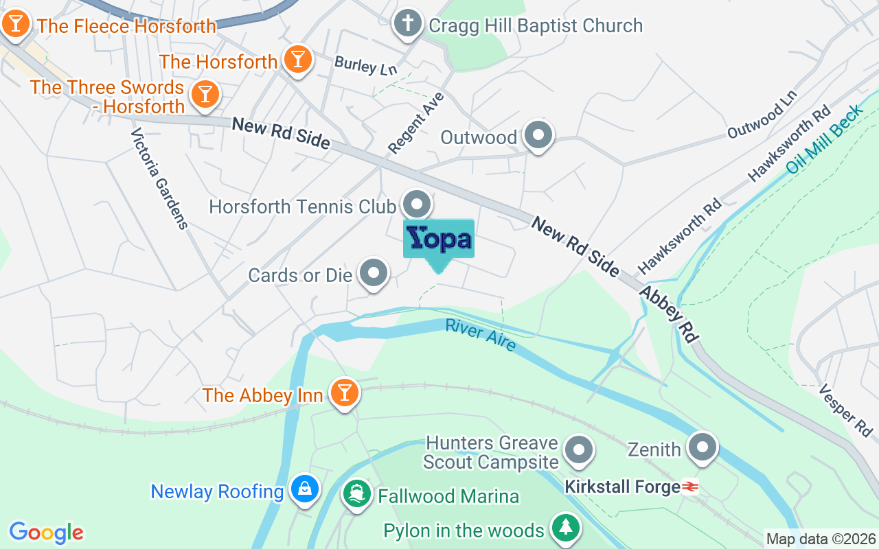 Map showing the location of LS18 4SL