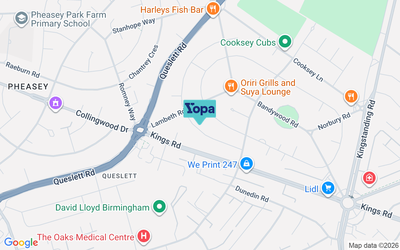 Map showing the location of B44 9NU