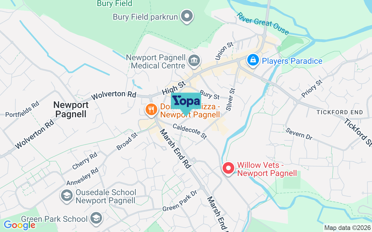 Map showing the location of MK16 0EE