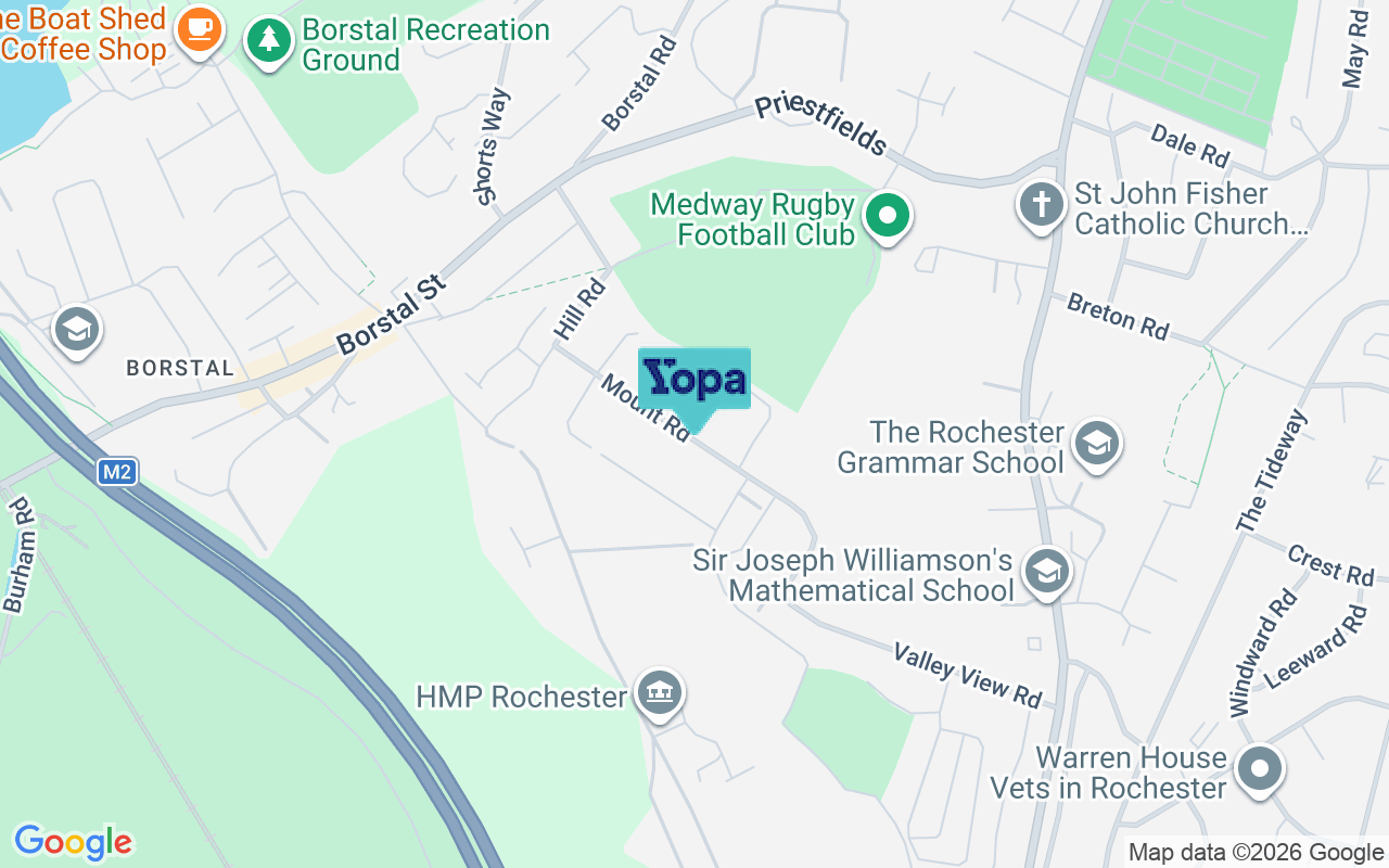Map showing the location of ME1 3NH
