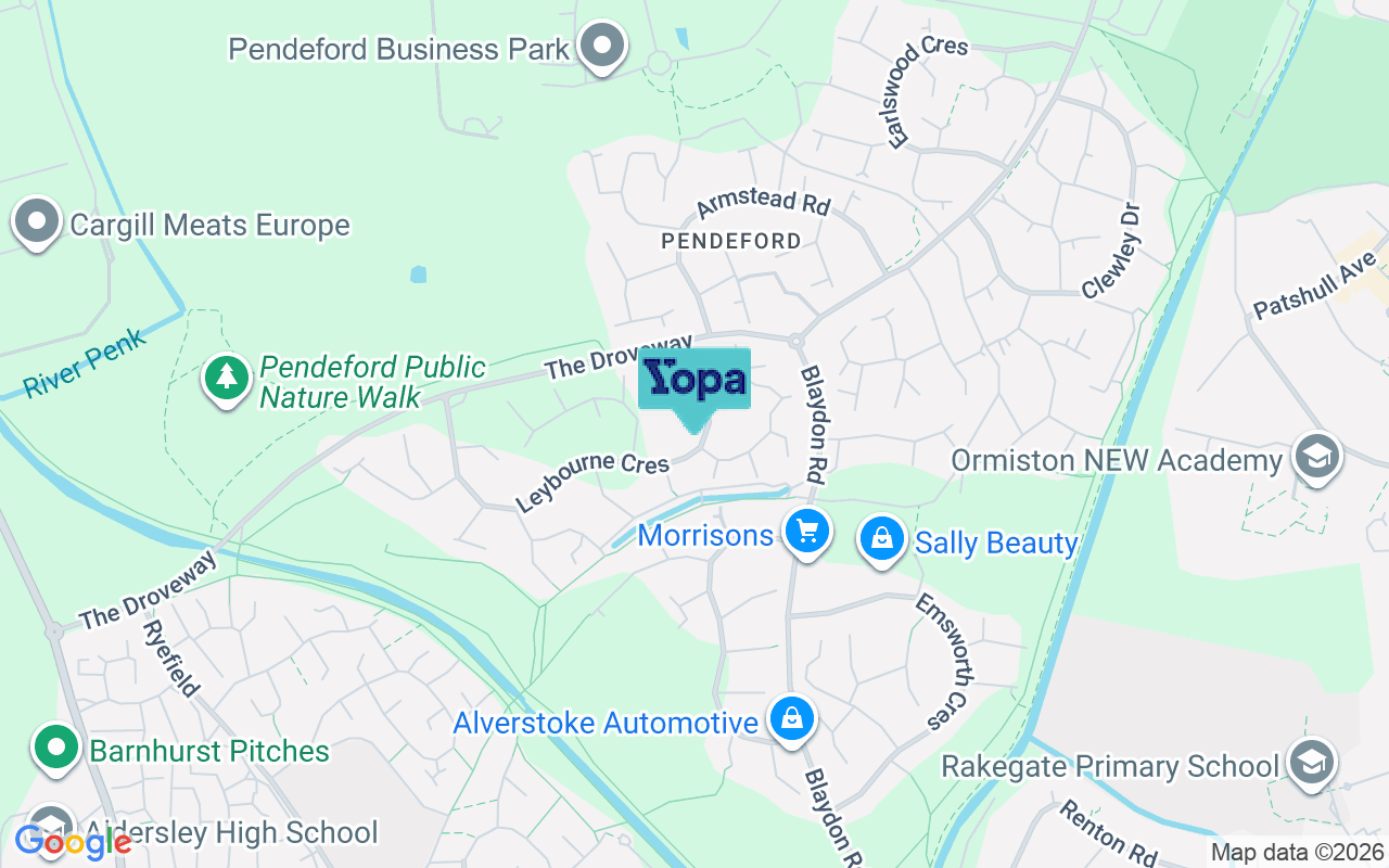 Map showing the location of WV9 5QG