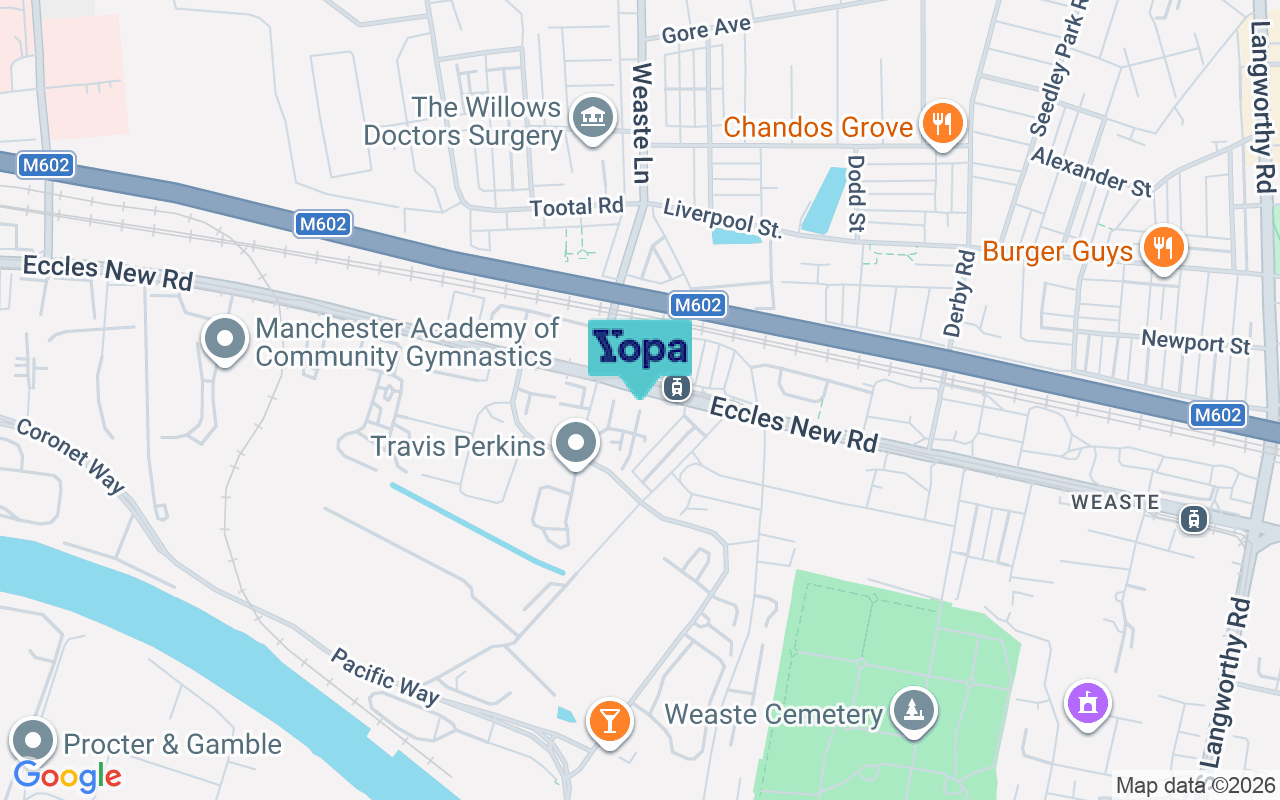 Map showing the location of M50 1DH