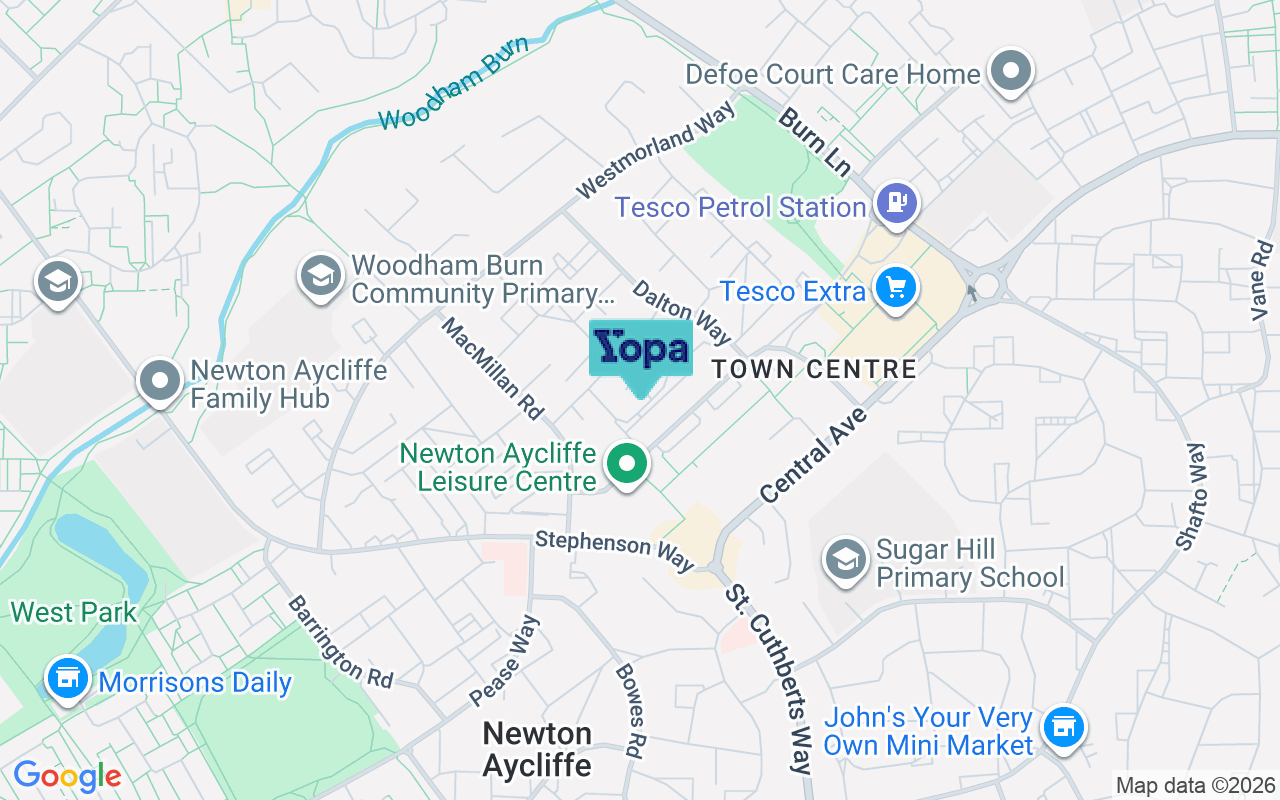 Map showing the location of DL5 4LY