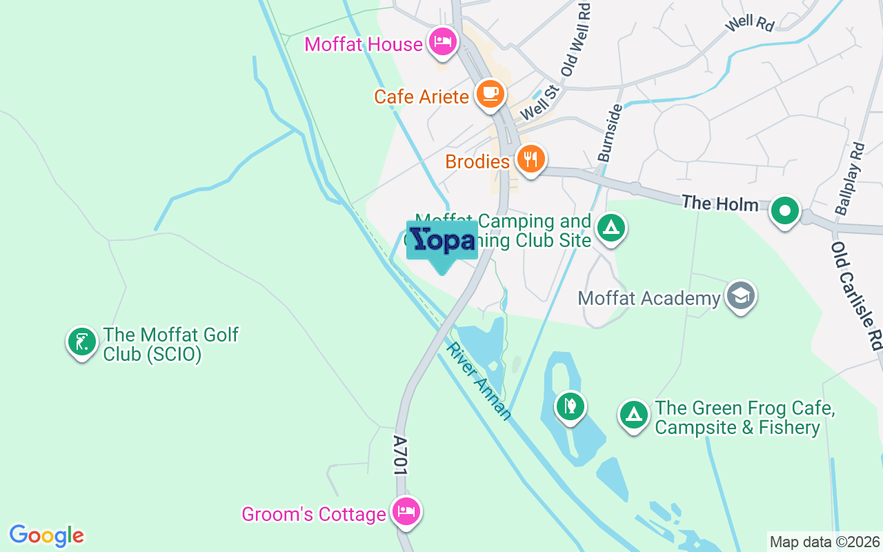 Map showing the location of DG10 9ER