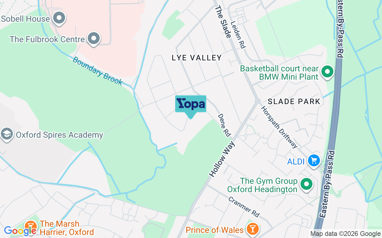 Map showing the location of OX3 7EW